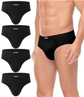 wirarpa Men's Underwear Briefs Cotton Stretch Underpants Covered Waistband Pants No Fly 4 Pack