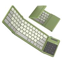 Nillkin Foldable Bluetooth Keyboard with Built-in Touchpad & Number Pad - Ultra-Portable Wireless Keyboard for iPad, Surface Tablet, Smartphone, Laptop PC -