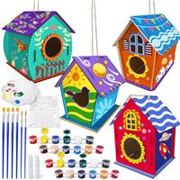 Heyzeibo Birdhouse Kit, Craft Kits for Kids to Build and Paint Bird House, Easter DIY Wooden Arts and Crafts for Girls Boys Toddler