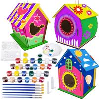Heyzeibo Birdhouse Kit, Craft Kits for Kids to Build and Paint Bird House, Easter DIY Wooden Arts and Crafts for Girls Boys Toddler