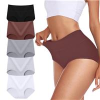 Cozyroam Underwear Women, Cotton High Waisted Knickers for Women Comfortable Tummy Control Ladies Panties Stretchy Full Back Coverage Briefs Soft Breathable Womens Underpants Multipack of 5