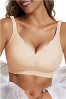 Vtelor Bras for Women Non Wired Seamless Wireless Push Up Bra Comfort Support Sleep Bralettes for Womens Ladies Soft Tshirt Padded Bra Regular and Plus Size