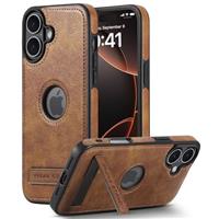 BinBoom Leather Case for iPhone 14 Case, Thin Flexible Soft Grip Luxury Cover, Protective Slim with Kickstand Shockproof Phone Cases Compatible with iPhone 14