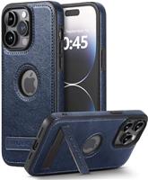 BinBoom Leather Case for iPhone 14 Case, Thin Flexible Soft Grip Luxury Cover, Protective Slim with Kickstand Shockproof Phone Cases Compatible with iPhone 14