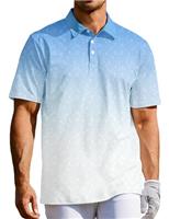 APTRO Mens Golf Polo Shirts for Men Adult Short Sleeve Summer Quick Dry T Shirts Printed Lightweight Golf Tops