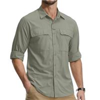 Jessie Kidden Mens Safari Shirts Long Sleeve UV Protection Hiking Fishing UPF 50+ Quick Dry Cooling Camping Travel Shirts