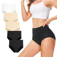 TUUHAW Underwear Women High Waist Knickers for Women Multipack of 5 Ladies Full Briefs Cotton Pants for Women