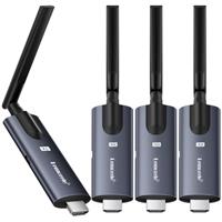 Lemorele Wireless HDMI Transmitter and 3 Receivers,Support Wireless Receiving APP TuTuPlay 5G 656ft 1080P HD,for Streaming Video&Audio to HDTV/Projector/Tablet/Mobile (1TX and 3RX)