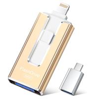 SUDEHO USB Stick, MFi Certified Lightning Memory Stick Stable Data Transfer, 4 in1 Flash Drive for iPhone/iPad/Android/PC