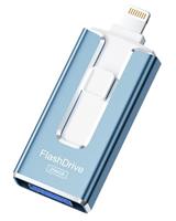 SUDEHO USB Stick, MFi Certified Lightning Memory Stick Stable Data Transfer, 4 in1 Flash Drive for iPhone/iPad/Android/PC