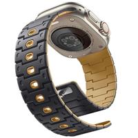 Bandletic Magnetic Strap Compatible with Apple Watch Straps - 49mm 45mm 46mm 44mm Soft Silicone Strap for iWatch Series Ultra 2/ Ultra SE 10 9 8 7 6 5 4, 42mm (3 2 1) Sport Watch Bands for Men Women