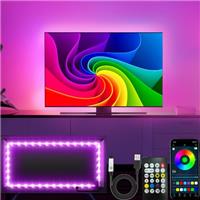 httpsmp LED Lights for TV, 5M LED Lights for 45-75 Inch TVs, RGB TV Backlight Behind, Music Sync Bluetooth APP/RF Remote Control Strip Lights USB Powered for Bedroom/Gaming