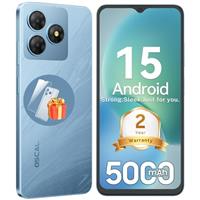 OSCAL Mobile Phones, FLAT 2 Android 15 Phone(2025), 12(4+8)+128GB/2TB TF Octa Core,Gemini AI,Mobile Phone for Sale, 5000mAh, 90Hz,6.56" HD+ Screen, 4G/Dual Sim Unlocked/GPS/Fingerprint/Face ID-Blue