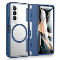 Doeshine for Samsung Galaxy Z Fold 6 Case with Magnetic Charging & Thinner S Pen Slot (No S Pen), Built-in Screen Protector & Hinge Protection, Translucent Hard Shockproof Cover for Fold 6