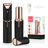 URAQT Facial Hair Remover for Women, Painless Face Hair Trimmer, Rechargeable Mini Epilator Lady Shaver Portable Electric Razor for Lips Face Body Peach Fuzz
