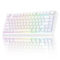 AULA F75 75% Wireless Mechanical Keyboard,2.4Ghz/Type-C/BT5.0 Gaming Keyboards,Advanced Structure,Side Engraved,RGB Backlight,Hot Swappable Custom Keyboard for PC/Mac