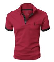 GLESTORE Mens Short Sleeve Polo Shirts Golf T-Shirts for Men Cotton T Shirt Poloshirt