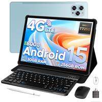 DOOGEE TAB G6 11 inch Android 15 Tablet, 30GB+256GB/2TB tablet with sim card slot, 8000 mAh & T7250 Octa Core Android Tablets, 4G LTE+Netflix+BT 5.0+GPS, Tablets with Keyboard, Pen, Mouse & Case