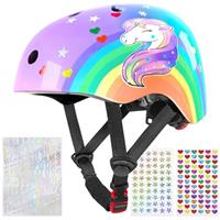 Kids Bike Helmet,Unicorn Castle Toddler Helmet Adjustable Skateboard Helmet Age 3-8 Years Cycling Skateboard Inline Skating Scooter