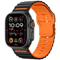 Mastten Sports Straps Compatible with Apple Watch Ultra Strap 49mm 46mm 45mm 44mm 42mm Men - Waterproof Breathable Wave Silicone Band for iWatch Ultra 2 Series 10 9 8 7 SE 6 5 4 3 2 1