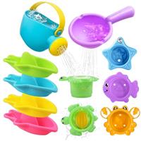 Baby Bath Toys for 1 2 3 4 Year Olds, 10 Pack Water Play Toys for Toddler Kids, Pool Toys Gift for Boys Girls