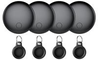 Air Tracker Tag-4 Pack, Item Finder Works with Find My App (iOS Only), Luggage Tracker for bags, Keys, Wallets, Replaceable Batteries Last 1 Year, 100dB Loud Beep, Worldwide Tracking, IP67 Waterproof