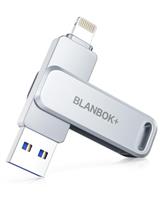 BLANBOK+ MFI Certified Memory Stick for Photos 256G USB Flash Drive for iPhone USB Stick USB Memory Sticks Photo Stick for iPhone/iPad/Android/PC