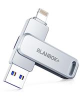BLANBOK+ MFI Certified Memory Stick for Photos 256G USB Flash Drive for iPhone USB Stick USB Memory Sticks Photo Stick for iPhone/iPad/Android/PC