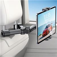 Rolgno Tablet Holder for Car, [Folding Extension Arm] Adjustable Headrest Holder Stand for Kids, Tablet Mount Back Seat Compatible with iPad Pro/Air/Mini, Galaxy Tab & 4.7-12.9" Devices