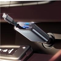 LISEN Retractable Car Charger Adapter 2025 Upgraded57W Cigarette Lighter USB Car Phone Charger Fast Car Charger, 12V/24V Socket