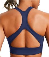 JOYSPELS Seamless Women's Sports Bra - Wide Strap 4-Way Stretch Wirefree Yoga Top with Removable Pads for Gym, Workouts, Running
