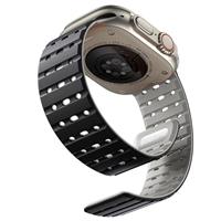 Bandletic Magnetic Strap Compatible with Apple Watch Strap 45mm 44mm 46mm 49mm 42mm, Soft Breathable Silicone Sport Band for Apple Watch Ultra 2/SE/iWatch Series 10 9 8 7 6 5 4 3 2 1 for Women Men
