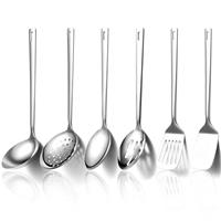 Evanda Kitchen Utensils Set 6pcs, Stainless Steel Cooking Utensils Set, Heavy Duty Kitchen Tools Spatulas Set, Home Essentials Kitchen Accessories