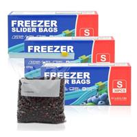 Zip Lock Food Storage Freezer Bags, TAIYUNWEI Reusable Sandwich Bags with Expandable Bottom-Freezer&Microwave Safe-Resealable for Sanwich, Fruit, Snack, Veggie, Grain, Meat