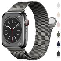 Original Milanese Loop Compatible with Apple Watch Straps 38mm 40mm 41mm 42mm 44mm 45mm 46mm 49mm Women & Men, Magnetic Clasp Adjustable Metal Bands for iWatch Series 10 9 8 7 6 5 4 3 2 1,Ultra,SE