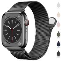 Original Milanese Loop Compatible with Apple Watch Straps 38mm 40mm 41mm 42mm 44mm 45mm 46mm 49mm Women & Men, Magnetic Clasp Adjustable Metal Bands for iWatch Series 10 9 8 7 6 5 4 3 2 1,Ultra,SE