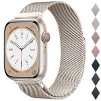 Original Milanese Loop Compatible with Apple Watch Straps 38mm 40mm 41mm 42mm 44mm 45mm 46mm 49mm Women & Men, Magnetic Clasp Adjustable Metal Bands for iWatch Series 10 9 8 7 6 5 4 3 2 1,Ultra,SE