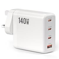 140W (4 in 1) USB C Charger, GaN Fast PD 65W 45W 30W Charging Station Multi Port Power Adapter for Laptop Phone, MacBook Pro, MacBook Air, iPad Pro, Dell XPS, iPad, iPhone, Samsung, Galaxy