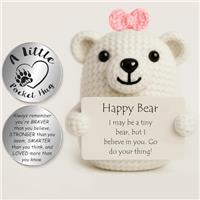 Tixlux Pocket Hug Lucky Piggy - Creative Knitted Wool Mini Pig Doll and Small Hug Charm, Encouragement Gift for Get Well Soon, Exam