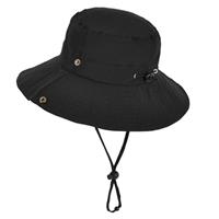 Exemaba Unisex Sun Hat for Kids Wide Brim Sun Protection Cap for Teen Youth Adjustable Bucket Safari Hat for Age 2-14y