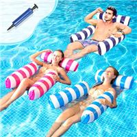 Inflatable Pool Float Lounger Water Hammock Floating Chair for Adults, Portable Inflatable Float for Swimming Pool, Beach or Travel Relaxing Floaties for Summer Water Parties, Beach Days