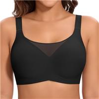 Cavotor Non Wired Bras for Women Seamless Push Up Bra T Shirt Soft Comfort Support Bras for Saggy Breasts Lace Wireless Bralettes with Bra Extender