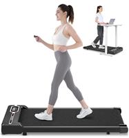 HomeFitnessCode Walking Pad Treadmill, Treadmills for Home, 2.5HP Portable Electric Under Desk Treadmill with LED Display & Remote, Adjustable Speed, No Assembly
