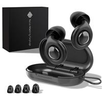 Yaolmkcovs Ear Plugs for Sleep, Noise Cancelling 35dB Soft and Reusable Silicone Earplugs with Noise Reduction Ear Tips Set - 8 Tips in 4 Sizes (XS, S, M, L) - Black Box