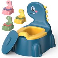 Potty Training Toddler Toilet,Baby Potty Chair for Kids Boys Girls,Dinosaur Portable Potty Toddlers Toilet Seat Potties Trainer with Lid Splash Guard Non-Slip Removable Bowl for 1-6 Year Old