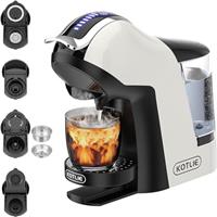 19 Bar 5in1 Multicapsule Espresso Coffee Machine for Dolce Gusto/Nespresso/LOR/MIO Capsule and Coffee Ground/ESE Coffee Pods EM-308A
