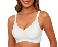 PrinStory Seamless Bras For Women Push Up Non Wired Bralettes For Women With Support Full Coverage V Neck Wireless Padded Ladies Bra