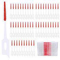 Maoerdental 300 Pieces Dual-Use Interdental Brushes Soft Silicone, Disposable Dental Picks,Premium Dental Floss Picks for Effective Teeth Cleaning