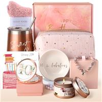 Anforsun Birthday Gifts for Women, Birthday Hampers for Her Happy Birthday Pamper Gifts Basket for Wife, Mom, Sister, Friends, Coworker, 16 18 21 30 40 50 60 Birthday Gift Ideas