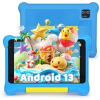 Hyjoy 7 Inch Android 13 Tablet for Kids with Parental Control APP, 5GB+32GB+128GB Expand, 0.3MP+2MP, 2500mAh, Wi-Fi 6, Bluetooth5.0, Type-C, Kids Tablet with Shockproof Case